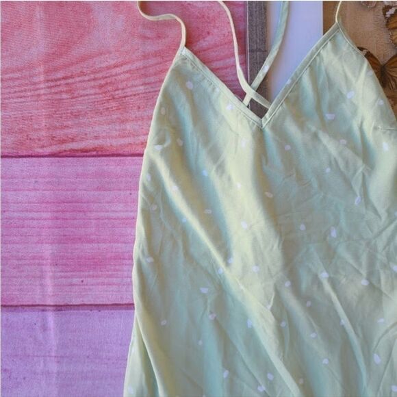 Princess Polly Green On Cloud Nine Printed Lace Up Open Back Midi Slip Dress 10 - Picture 4 of 6